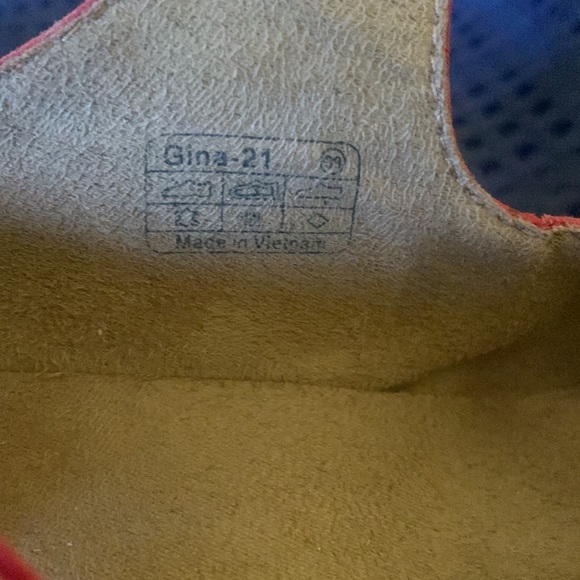 Romika red and tan genuine leather Mary Janes stitch detail super comfy size 39 - Picture 6 of 7